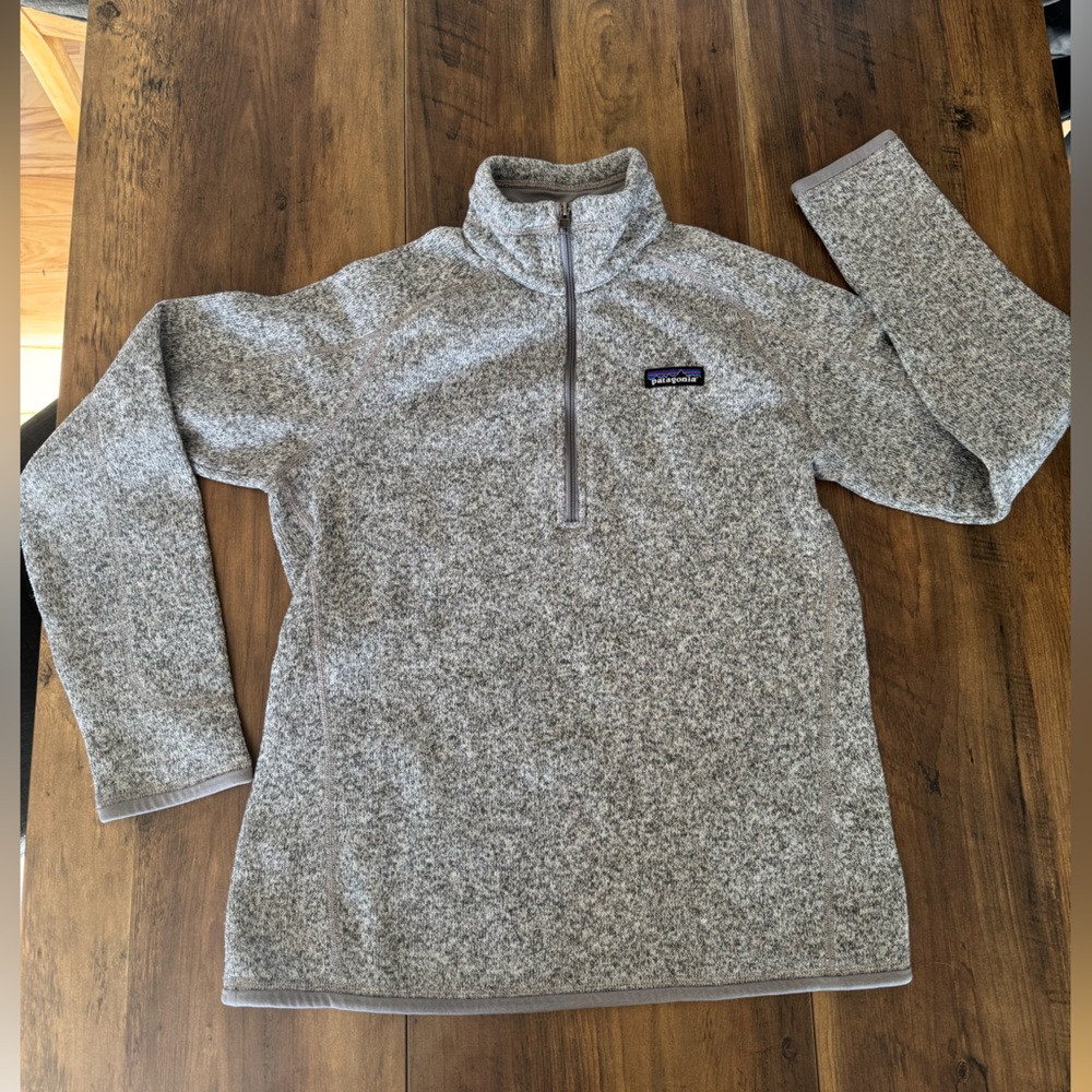 Patagonia Women’s Fleece Better Sweater Medium Quarter Zip 1/4 Zip Birch Grey